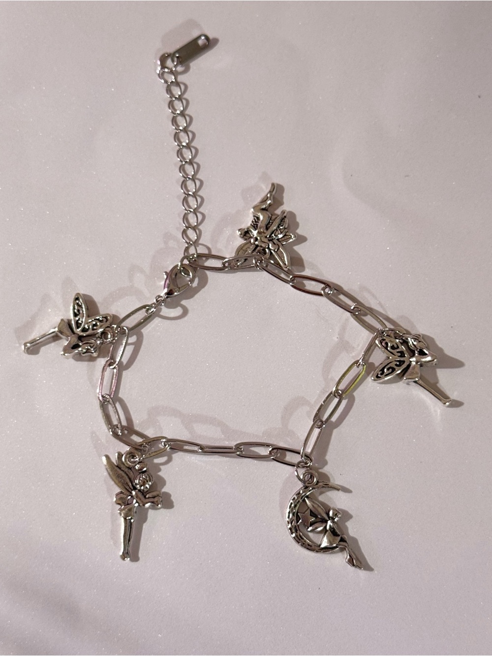 NWT Handmade Silver-tone Fairy Charm Bracelet - Women Jewelry - Picture 2 of 5